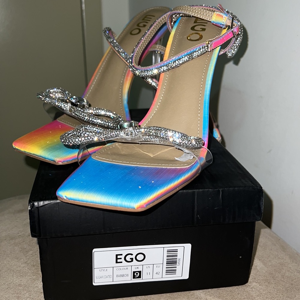EGO multi color heels never worn - Picture 3 of 4